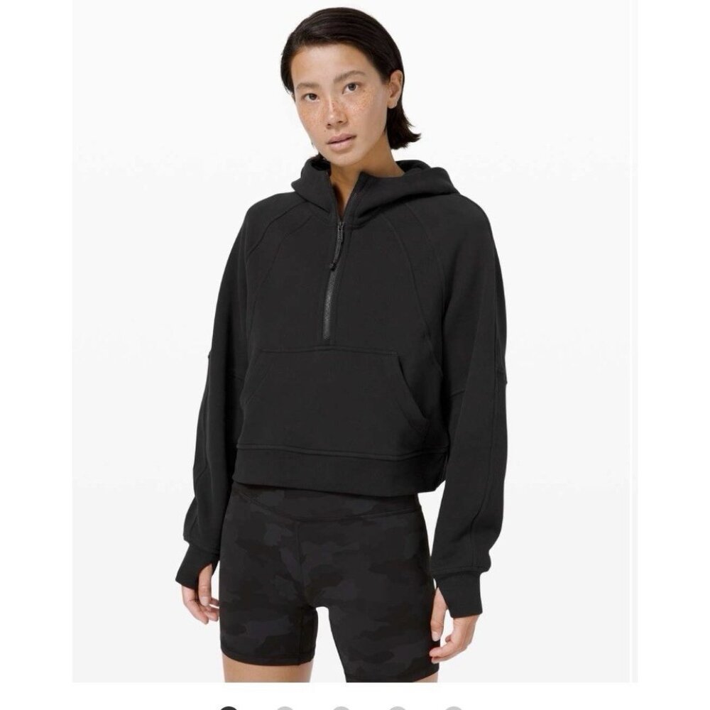 Lululemon Scuba Half Zip Hoodie M/L Black Oversized